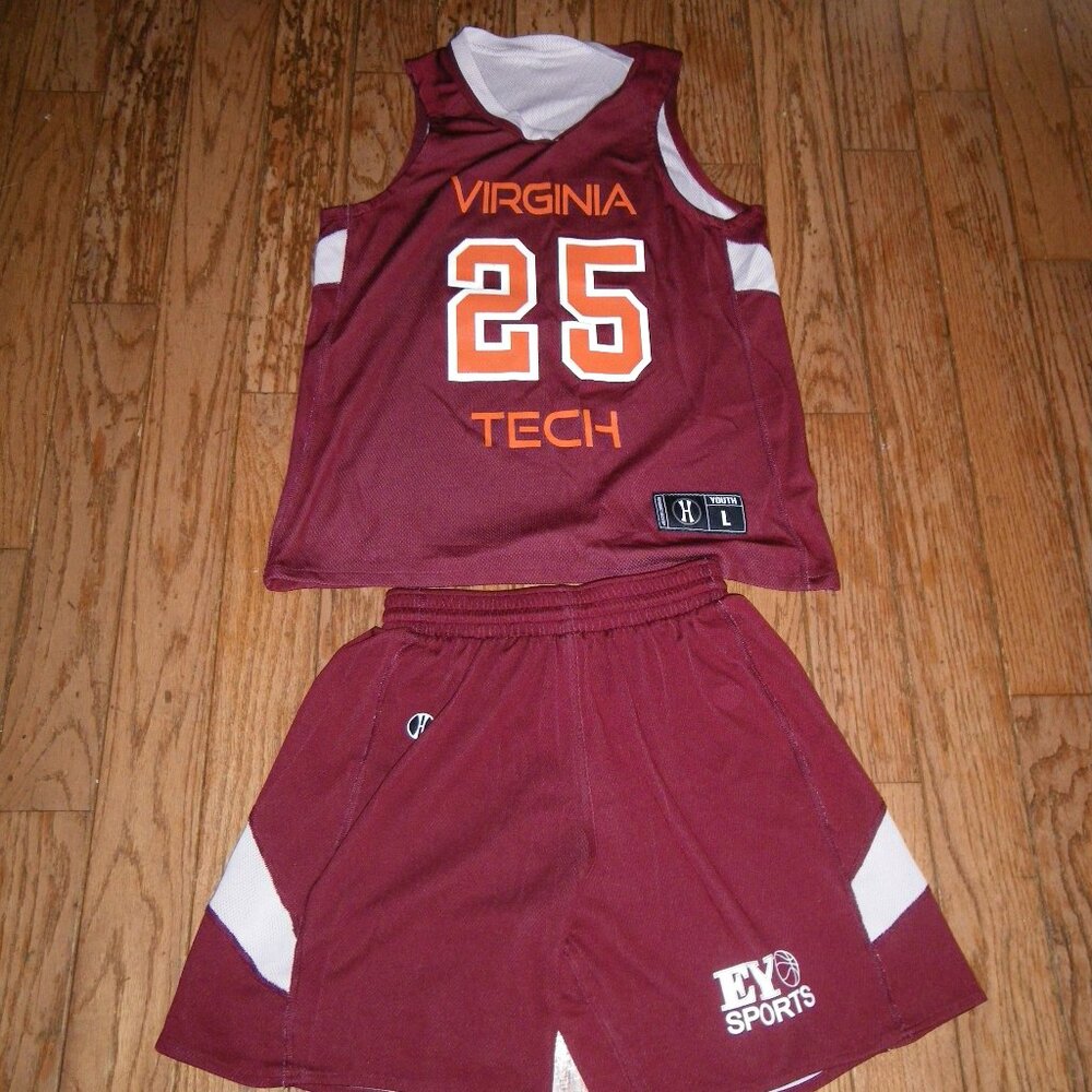 Boy's / Girl's Virgina Tech Reversable Basketball Uniform #25